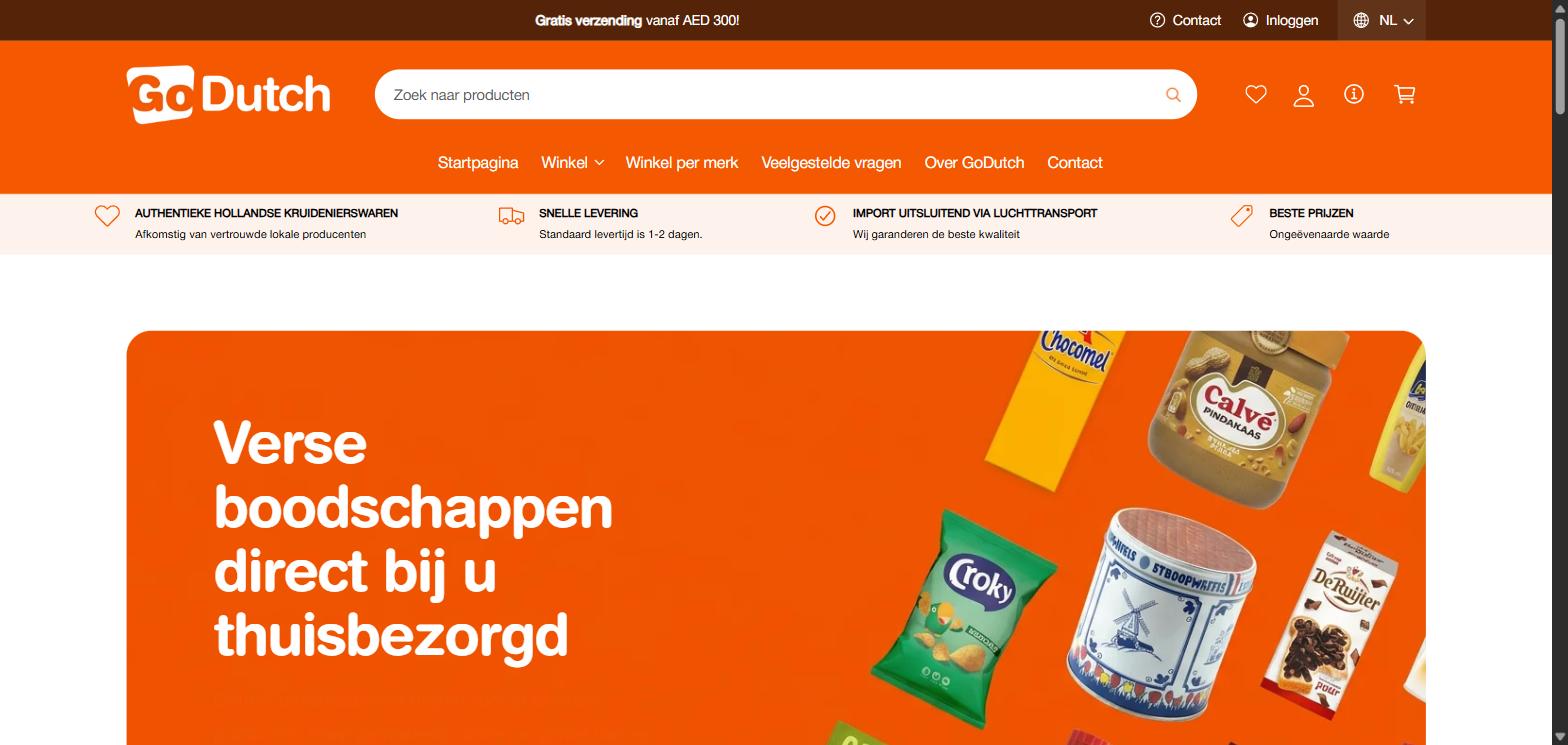 GoDutch website, Nederlandse productenwebshop